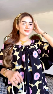 DRESS LALISA BUNGA RAYON DIAMOND PREMIUM ORY