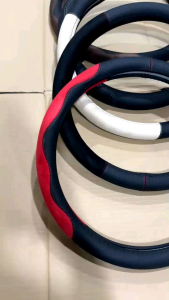 Cover Sarung Stir Premium Mobil Universal Kulit Hitam Merah Abu Cream Coklat