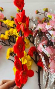 Cây hoa đào lụa trang trí Tết