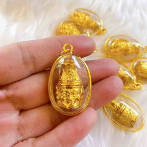 เศียรพ่อแก่ บารมีพ่อแก่ พระฤาษี องค์ทองเลี่ยมทอง บูชาพ่อแก่เสริมเสน่ห์ ให้ใครเห็นก็เมตตาเอ็นดู