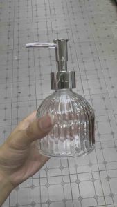 APPN.(มีคลิปรีวิว) ขวด ขวดแก้ว ขวดแก้วใส่แชมพู ขวดแก้วใส่ครีม มีหัวปั้ม มีหัวกด 7.5x14 (1236211218)