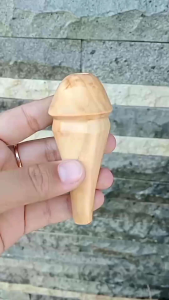 Pipa Cangklong Kayu Kemuning Gading Unik & Lentik Minimalis A642