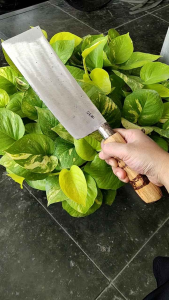 PISAU CACAH DAGING BAJA PER BILAH TEMBUS GAGANG - PISAU DAGING TULANG PISAU PANDE SEPUHAN TUA CAP DENI