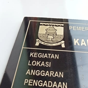 Prasasti Peresmian Pembangunan Jalan Gedung uk 20 x 30 cm Custom Satu Warna