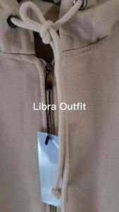 Oversize Jaket Hoodie Zip Up Polos Grey Wanita by Libra