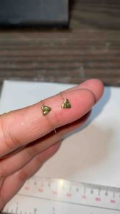 Super lightweight 18K Saudi Gold MINI Knot Tictac earrings(small thin)✨