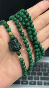 Chuỗi 5 vòng quấn tay đá Ngọc Cẩm Thạch Sơn Thuỷ A mic hồ ly tỳ hưu may mắn tài lộc