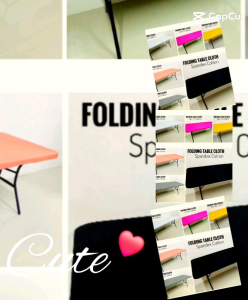 Table Cloth for Lifetime Table Cotton Spandex Garterized/Stretchable Table Cloth