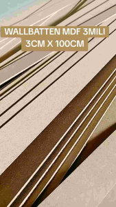 ( 20 PCS) Wallbatten mdf 3cm x 100cm ketebalan 3mm dekorasi hiasan dinding