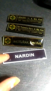 Name Tag Custom Putih Desain Nama dan Logo / Name Tag ASN PNS PPPK