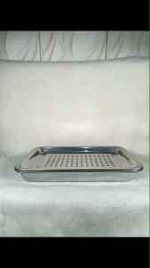 Baking Tray 2in1 Stainless Tebal Nampan Peniris Serbaguna