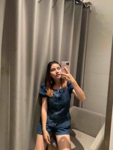 ชุดจั๊มสูทกางเกงยีนส์ขาสั้นเเขนตุ๊กตา