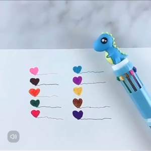 10in1 Ballpen Korean Cute Cartoon Dinosaur Flamingo Unicorn Multi-Color Ballpoint Pen | Office School Stationery