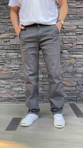 TPPJEANS Slim เทาเข้ม กางเกงทรงสวย 28-36 หน้ายืด กระเป๋าสวย กระเป๋าข้าง หลังเอว ผ้ายืดใส่สบาย