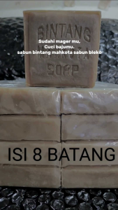 Sabun Cuci Bleko Bintang Mahkota Ajaib Penghilang Noda Membandel kemasan 8 Batang