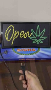 ป้ายไฟ ป้ายไฟร้าน ป้ายไฟตัวอักษร ป้ายไฟวิ่ง ป้ายไฟopen ป้ายไฟled ใบเขียวopen ทรงนอน 240บาท