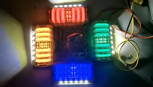 Lampu Led Samping Bak Truk 24v Model Lingkar 3Warna Sein Running Light
