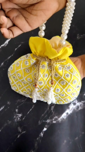 Handwork POTLI with Beads and Stones