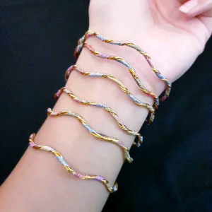 Xuping Gelang Keroncong Dewasa Isi 6Pcs Cantik Full Colour