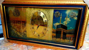 Jam Dinding Hiasan Dinding Motiv kota Mekkah Madinah