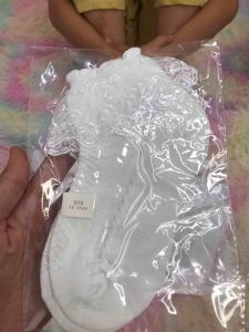 WHITE LACE FLOWER KIDS SOCKS INDIVIDUAL PACKAGE