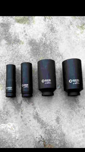 1" 160mm Length 6 Point Extra Deep Impact Socket Wrench Hexagon Box Soket Heavy Duty Cr-Mo Adapter