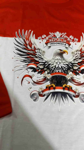 kaos distro kaos santai  kaos 17 agustus 1945 hut 80 th gambar garuda baru lgn panjang bhn adem good best quality