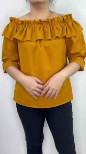 OS LADIES - New Real Pict - Blouse Cewek / Blus Wanita Atasan Sabrina Rose size L dan XXL
