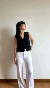 PLOWBRANDS - PL7007 "Slender pant" linen (รวมสี) ทรงพอดีตัวต้องเผื่อไซส์จะไม่แน่นเกินไป