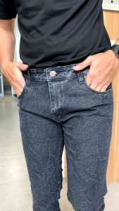 Discover Pants Denim Selvedge Accent Black Sand Strauss