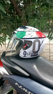 HELM SEV OCTOPUS MOTIF LEOPARD PUTIH TERBARU PAKET GANTENG KEKINIAN BY JS ARMOR GRATIS STIKER