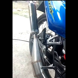 Knalpot Arrow Carbon-01 Satria Hiu Lumba 2 Stroke stainless Suara Garing