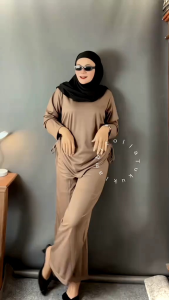 Oneset Nayla Serut Ribb Knit Premium: Gaya Formal & Casual Terbaru