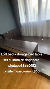 Super single storage bed customize singapore condo