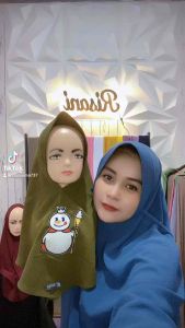 Hijab Bergo Anak Mixue & Jilbab Bergo Ped Crinkle Airflow