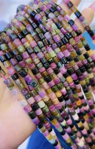 Vòng tay lu thống đá Tourmaline thiên nhiên cho nữ may mắn tài lộc