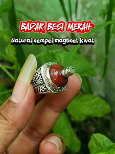 Natural badar besi merah kebumen nempel maghnet
