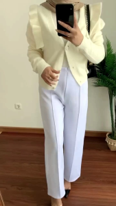 Celana Kulot Scuba Premium Tebal Resleting Depan / Celana Kulot Wanita terbaru 2023