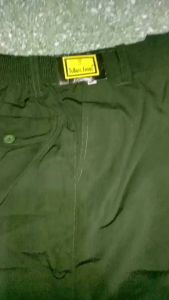 seragam sekolah celana panjang pinggang karet warna hijau abri