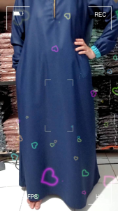 gamis wanita polos toyobo risleting depan