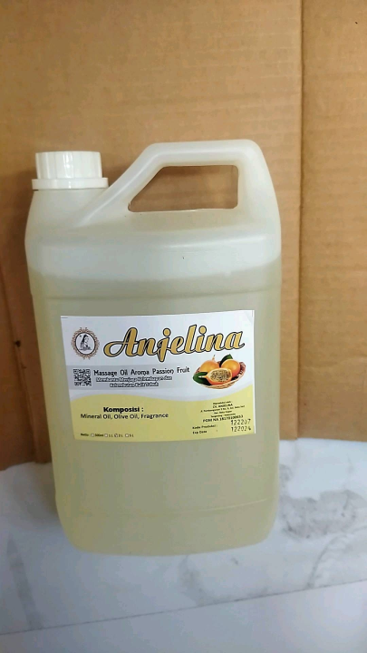 MINYAK PIJAT URUT ANJELINA MASSAGE OIL PASION FRUIT ANJELINA MINYAK PIJAT AROMA BUAH MARKISA MINYAK URUT SPA SALON LITERAN OLIVE OIL