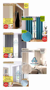 Gorden Blackout Premium Coklat Glossy Series Florencia