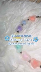 Colette Love Colorful Necklace Kalung Hati Warna Warni Heart Resin Cinta Beads Chic
