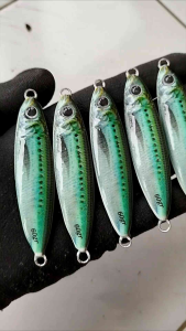 Umpan Metal Jig Decal Lemuru Hijau Full GID Menyala Terang 60 Gr