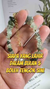 Gelang Tangan Kristal Natural Crystal Actinolite Quartz Green Rutilated Quartz Irregular Shape Bracelets 天然水晶绿发晶碎石手链