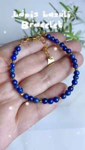 Gelang Tangan Kristal Natural Crystal Lapis Lazuli Bracelet 天然水晶青金石手链