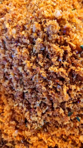 น้ำพริกป้าติ๋ว เผ็ด 200g 120 บาท, ปลาสลิดฟูผัดขี้เมา