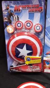 No.11193-3(Hot)ข้อมือโล่กัปตันอเมริกาสุดเจ๋ง(!!)ยิงเหรียญได้มีไฟ มีเสียง