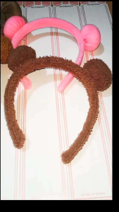 Bando bulu dua pom-pom Aksesoris rambut wanita headband lucu cantik Bando bulu kuping pom-pom