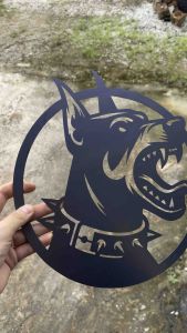 เหล็กฉลุลายรูปหมา หนา 1.2mm เหล็กฉลุลายตกแต่งประตูบ้าน ตกแต่งเหล็กดัด